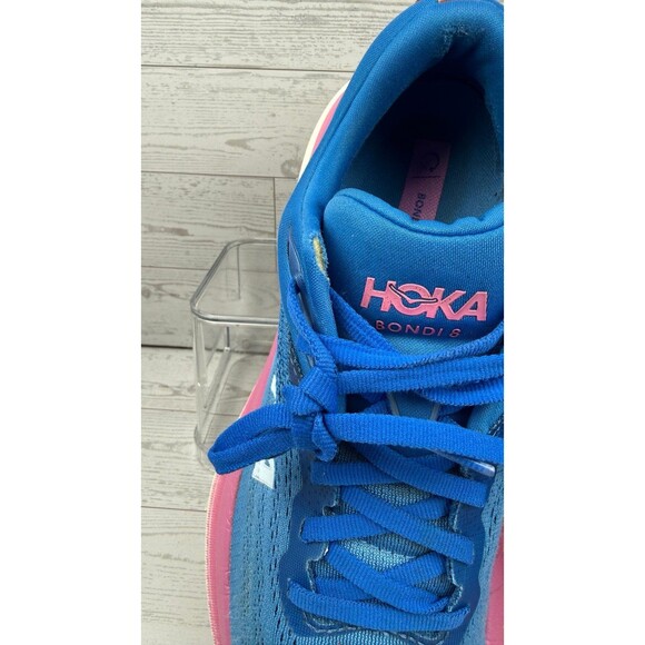 Hoka One  W Bondi 8 Running Shoes Womens Size 9.5 B Blue Athletic Wide #388 - Picture 4 of 8